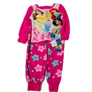 Disney Princess Toddler Girls Pajama Set Size 4T New Tags Polyester Long Sleeve